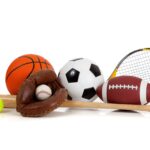 SPORTS with different sports balls