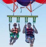 Sports and when I went parasailing.